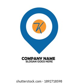 K Initial logo template vector