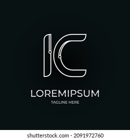 K initial Tech logo vector 