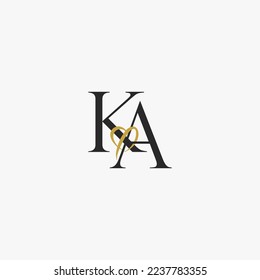 K A initial wedding logo vector