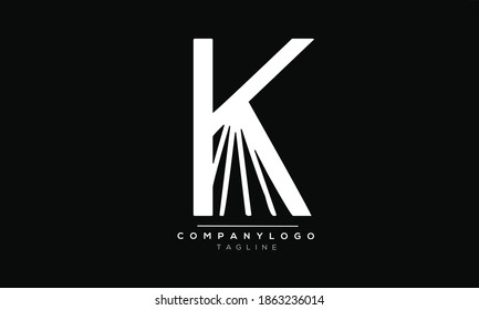 K initials monogram letter text alphabet logo design