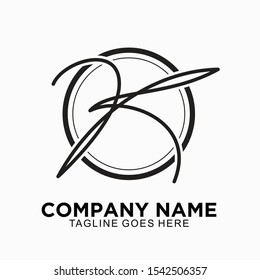 K intial logo in circle simple design