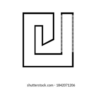 Letras y diseños de logotipo de k y j