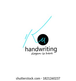 K a Ka letra inicial manuscrita y logotipo de firma