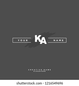 K A KA Initial logo template vector