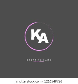 K A KA Initial logo template vector