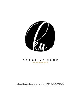 K A KA Initial logo template vector