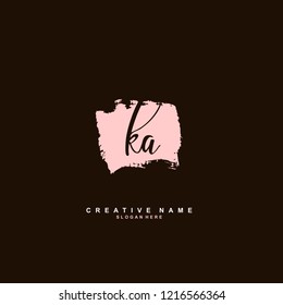 K A KA Initial logo template vector