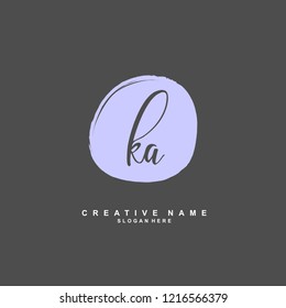 K A KA Initial logo template vector