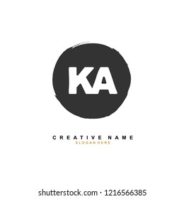 K A KA Initial logo template vector