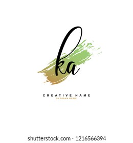 K A KA Initial logo template vector