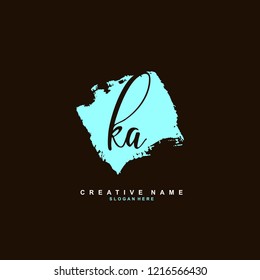 K A KA Initial logo template vector