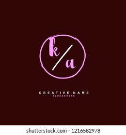 K A KA Initial logo template vector