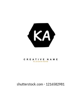 K A KA Initial logo template vector