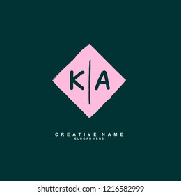 K A KA Initial logo template vector