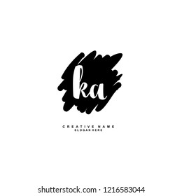 K A KA Initial logo template vector