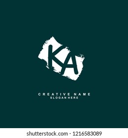 K A KA Initial logo template vector