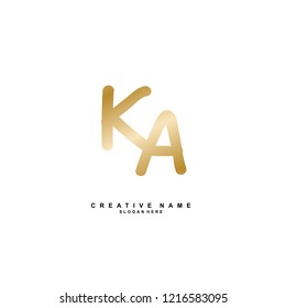 K A KA Initial logo template vector