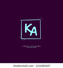 K A KA Initial logo template vector