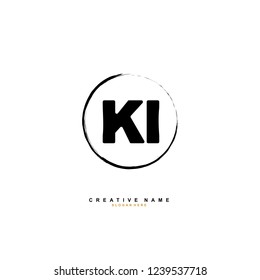 K I KI Initial logo template vector. Letter logo concept