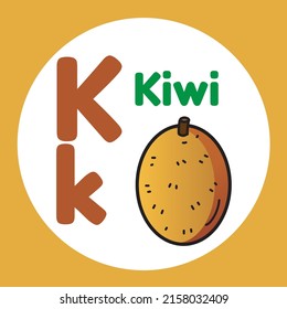 K for Kiwi, K Alphabet 