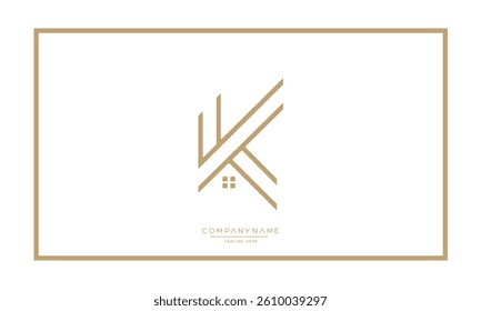 K or KK Alphabet letters logo vector monogram