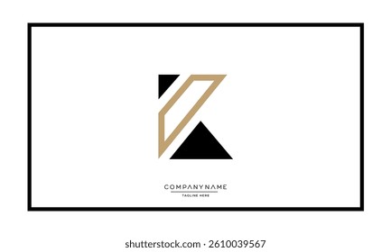 K or KK Alphabet letters logo vector monogram