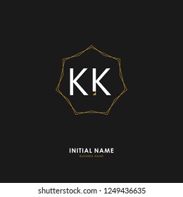 K K KK Initial logo letter with minimalist concept. Vector with scandinavian style logo.