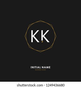 K K KK Initial logo letter with minimalist concept. Vector with scandinavian style logo.