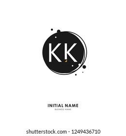 K K KK Initial logo letter with minimalist concept. Vector with scandinavian style logo.