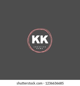 K K KK Initial logo template vector. Letter logo concept