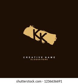 K K KK Initial logo template vector. Letter logo concept