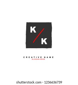 K K KK Initial logo template vector. Letter logo concept