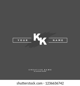 K K KK Initial logo template vector. Letter logo concept
