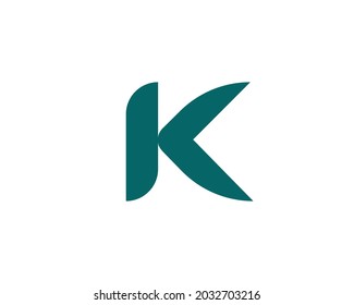 K and kk logo design vector template