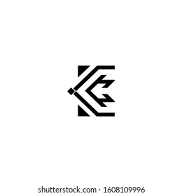 K KK logo icon design template elements