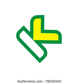 K or KL or LK initial letter logo design template vector