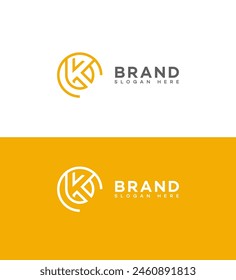 K, Ko, Ok Plantilla de símbolo de signo de identidad de logotipo de letra  