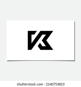 K, KV, OR VK INITIAL LOGO DESIGN VECTOR