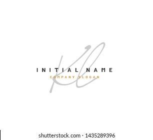 K L KL Beauty vector initial logo, handwriting logo of initial signature, wedding, fashion, jewerly, boutique, floral and botanical with creative template for any company or business.