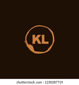 K L KL Initial logo template vector