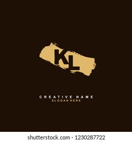 K L KL Initial logo template vector