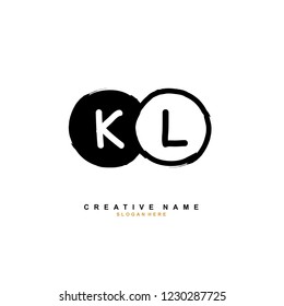 K L KL Initial logo template vector