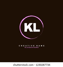 K L KL Initial logo template vector