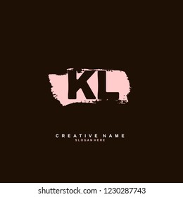 K L KL Initial logo template vector
