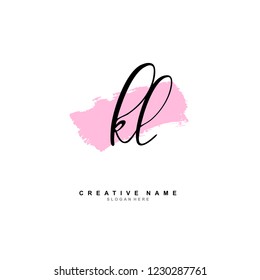 K L KL Initial logo template vector