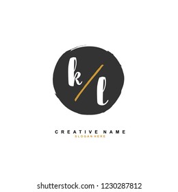 K L KL Initial logo template vector