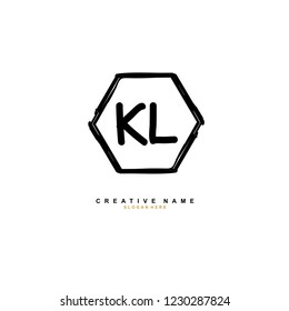 K L KL Initial logo template vector