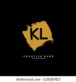 K L KL Initial logo template vector