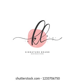 K L KL Initial logo template vector