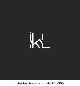 I K L letters Joint logo icon vector template.